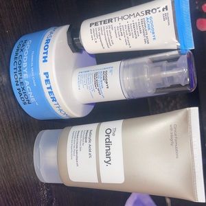 Peter Thomas Roth Goodbye Acne set with the ordinary salicylic acid 2% Masque